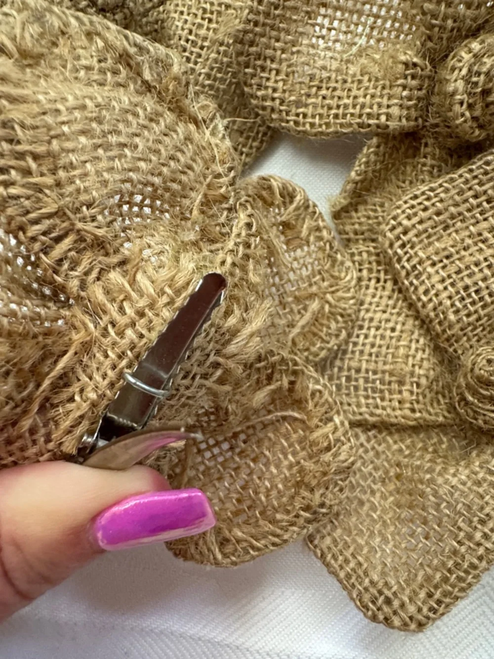 Natural Burlap Flower Accents - Tan Floral Décor